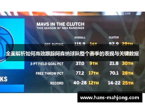 全面解析如何高效跟踪阿森纳球队整个赛季的表现与关键数据